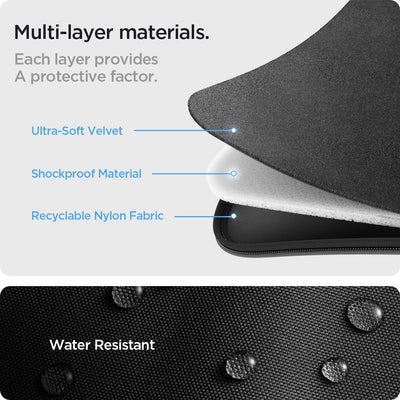 Spigen Basic Pouch 15-16" Laptop Bag - Black