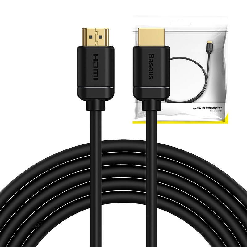 Baseus 2x HDMI 2.0 4K 60Hz Cable, 3D, HDR, 18Gbps, 5m (black) - Product Image 9