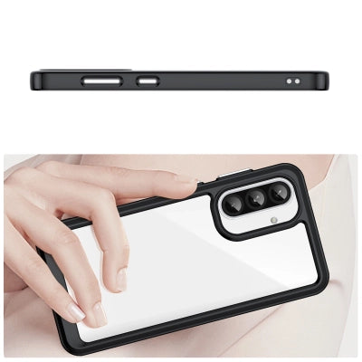 Outer Space Case for Samsung Galaxy A56 Cover with Flexible Frame - Black — Hurtel