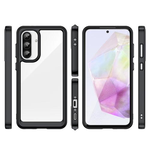 Outer Space Case for Samsung Galaxy A26 Cover with Flexible Frame - Black — Hurtel