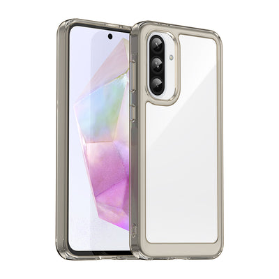 Outer Space Case for Samsung Galaxy A26 Cover with Flexible Frame - Semi-Transparent, Black — Hurtel