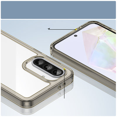 Outer Space Case for Samsung Galaxy A26 Cover with Flexible Frame - Semi-Transparent, Black — Hurtel
