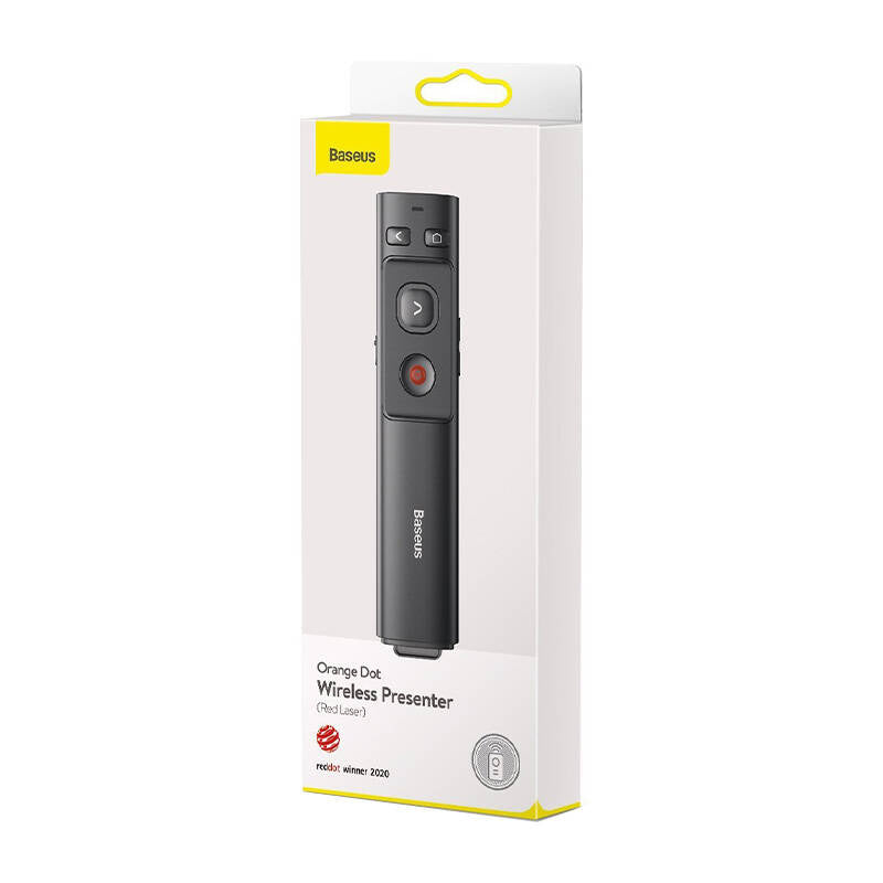 Baseus Orange Dot Multifunctionale remote control for presentation, with a laser pointer - gray - Product Image 6