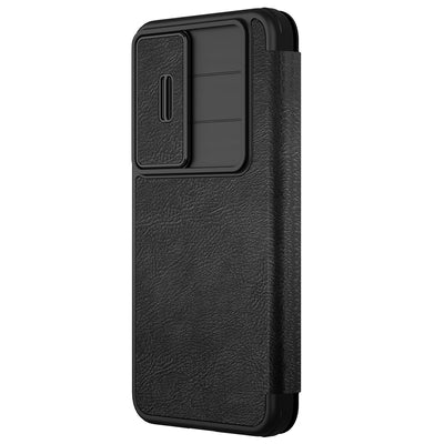 Nillkin Qin Pro Case for Samsung Galaxy S25+ with Flip and Camera Cover - Black