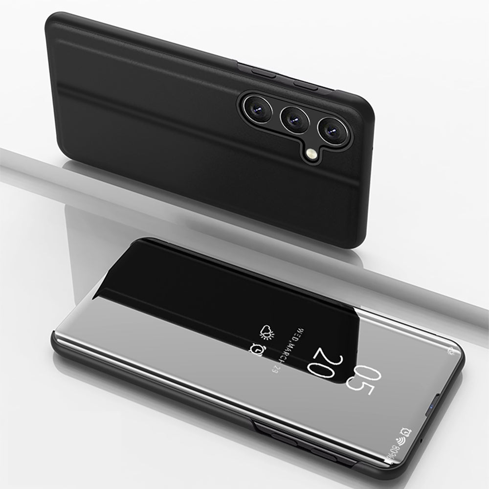 Clear View Case for Samsung Galaxy A36 Cover with Flip - Black — Hurtel