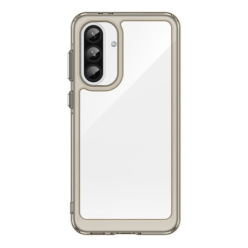 Outer Space Case for Samsung Galaxy A36 Cover with Flexible Frame - Semi-Transparent, Black — Hurtel