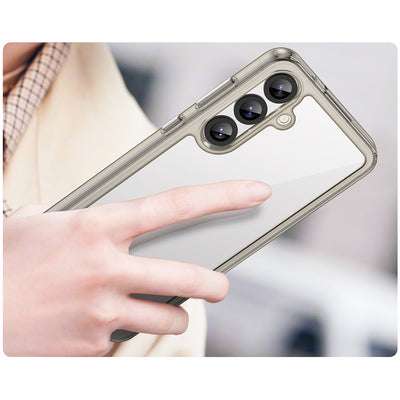 Outer Space Case for Samsung Galaxy A36 Cover with Flexible Frame - Semi-Transparent, Black — Hurtel