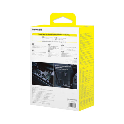 Baseus BackseatPal L1 110W Car Charger 3 x USB-A + 3 x USB-C with 1.5m Extension Cable - Black