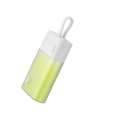 Baseus Popsicle 5200mAh 20W Powerbank with Built-in Lightning Cable (+ White Baseus Simple USB-C - USB-C 60W/20V/3A/30cm Cabl