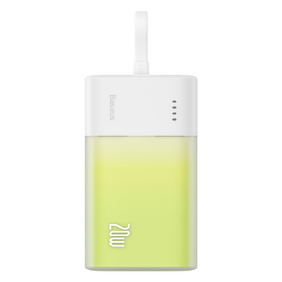 Baseus Popsicle 5200mAh 20W Powerbank with Built-in Lightning Cable (+ White Baseus Simple USB-C - USB-C 60W/20V/3A/30cm Cabl