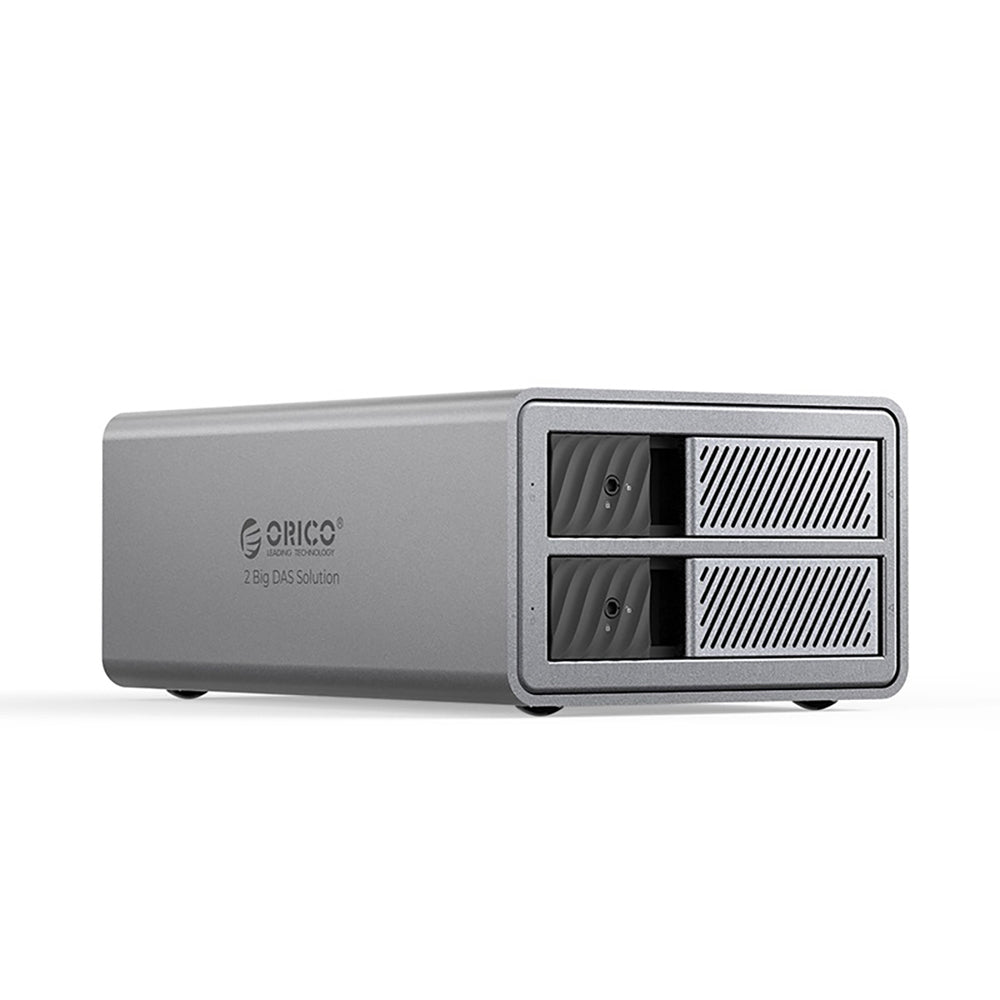 Orico 9828RU3 2 Big DAS Solution ProRAID Disk Array for 2 2.5"/3.5" SATA HDD/SSD Drives with RAID Controller - Gray