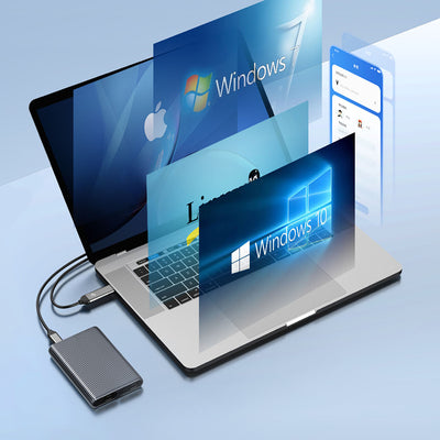 Orico AM2C3-2N Dual Disk Caddy for Two M.2 NVME USB-C 3.2 10Gb/s Drives - Gray