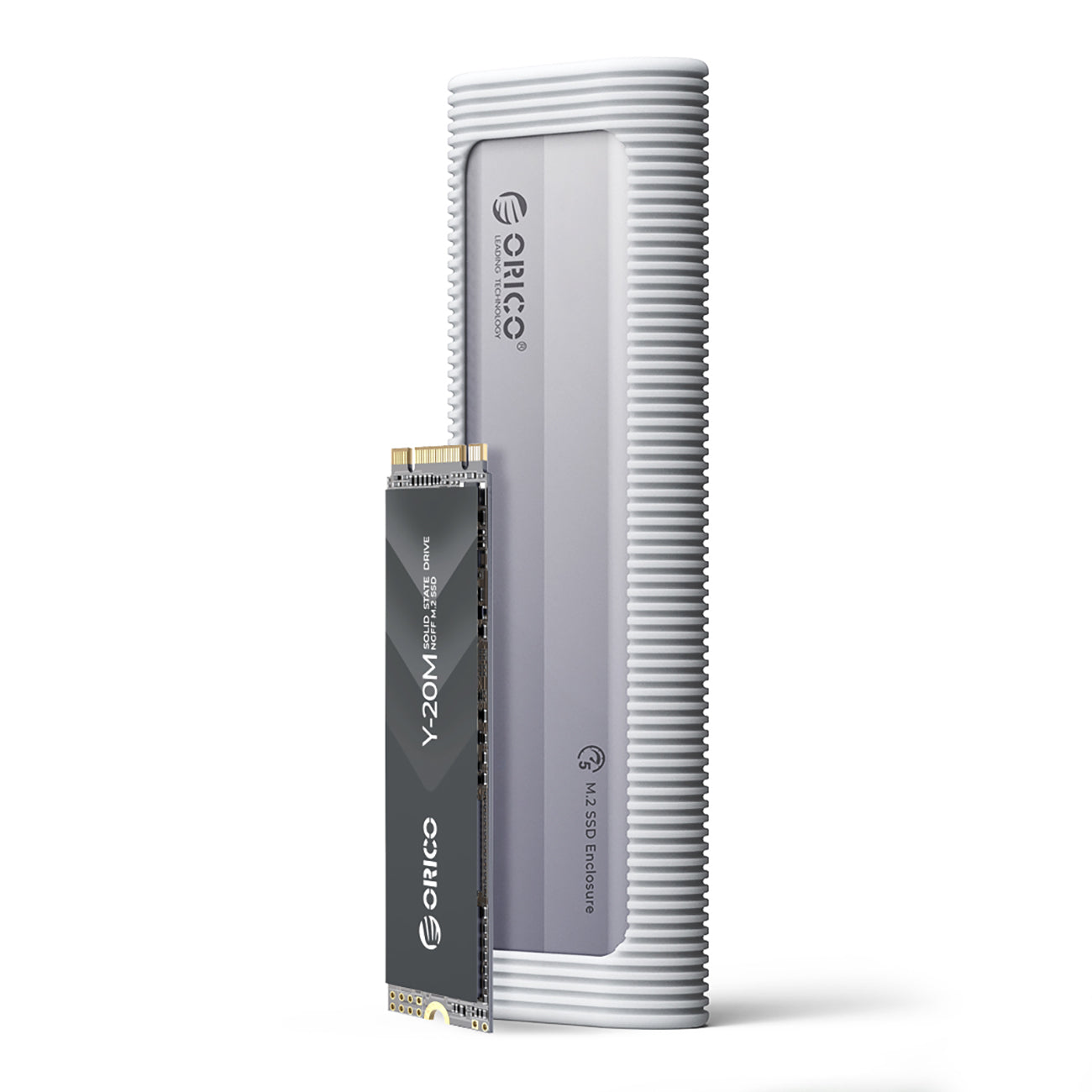 Orico AXM2S-G2-V1 M.2 NVME/NGFF USB-C/USB-A to USB-C 6Gb/s / 10Gb/s Disk Caddy - Gray