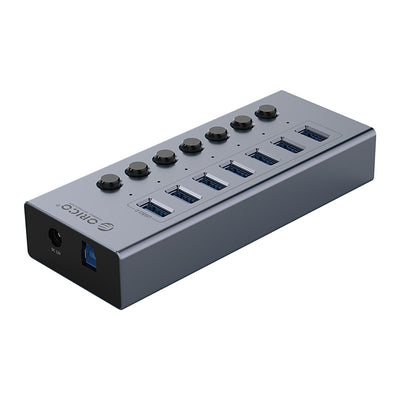 Orico BT2U3-7AB Hub 7x USB-A 3.0 with switches - gray