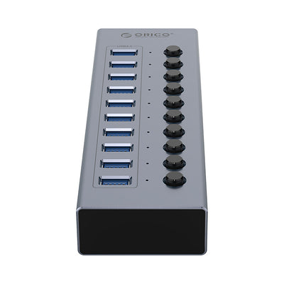 Orico BT2U3-10AB Hub 10x USB-A 3.0 with switches - gray