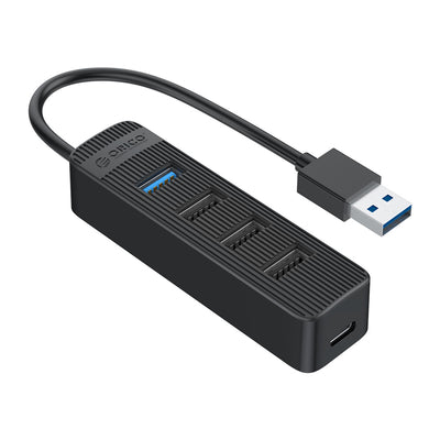 Orico TWU32-4A USB-A 3.1 hub / 1x USB-A 3.1 + 3x USB-A 2.0 + USB-C 5V/3A - black
