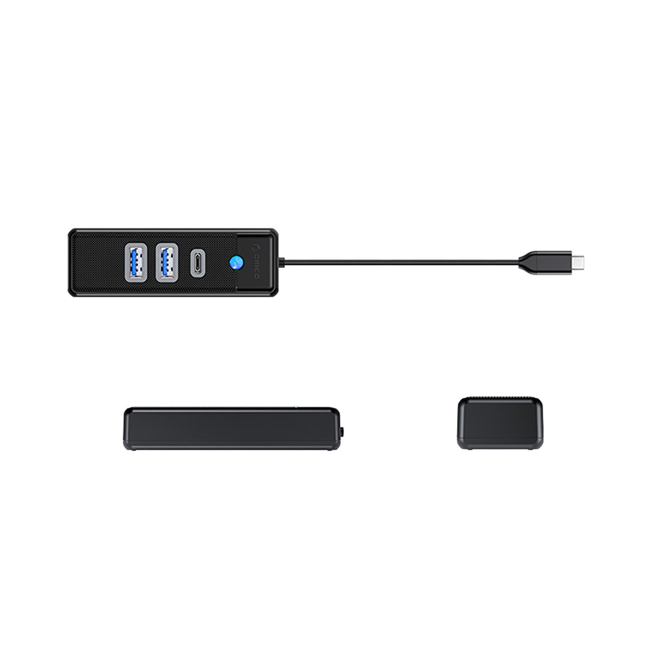 Orico PWC2U-C3 USB-C Hub / 2x USB-A 3.0 + 1x USB-C 3.0 - Black
