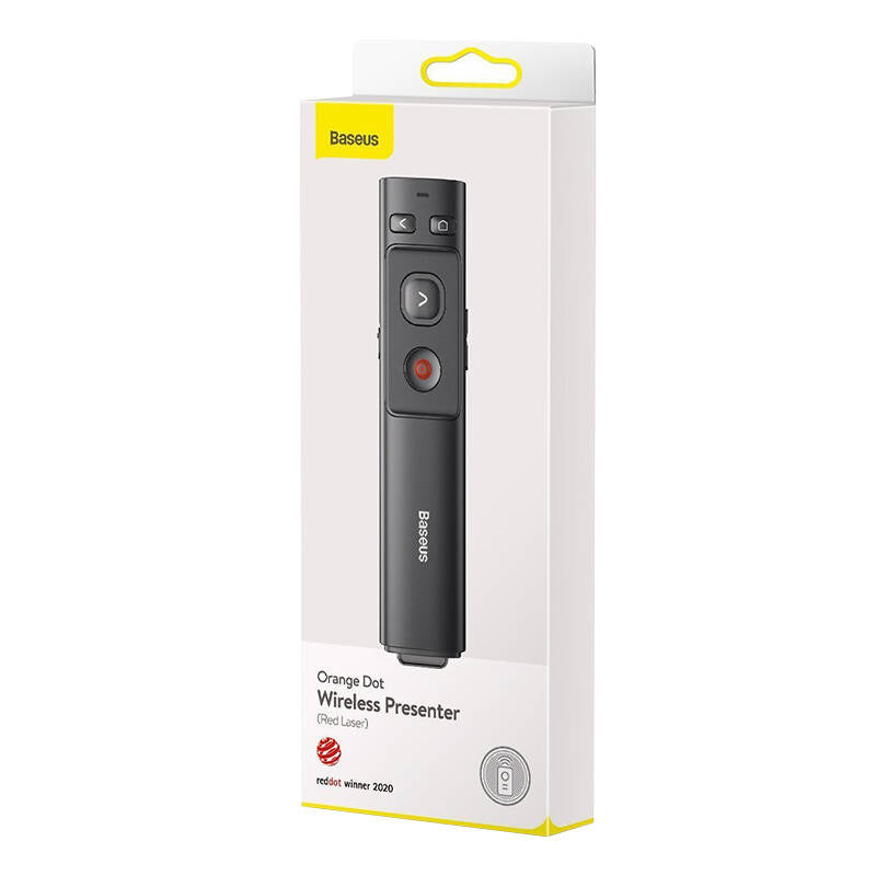 Baseus Orange Dot Multifunctionale remote control for presentation, with a laser pointer - gray - Product Image 4