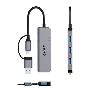 Orico YSA5-U3 USB-A/USB-C Hub Docking Station 3x USB-A 2.0 + 1x USB-A 3.0 - Gray