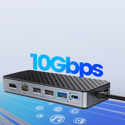 Orico OM28PR-G2 USB-C Docking Station with M.2 Drive Slot + 1 x USB-A 3.2 + 1x USB-C 3.2 + 2x USB-A 2.0 + 1x HDMI + 1x Ethern