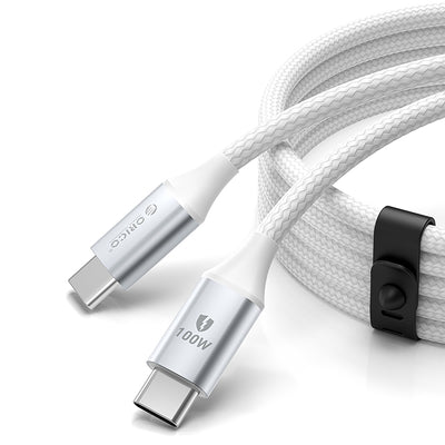 Orico CDX 100W 5A Power Delivery USB-C - USB-C 1m Cable - White