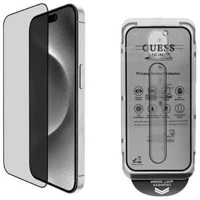 Guess Screen Protector Privacy 2.5D Outline tempered glass for iPhone 16 Pro
