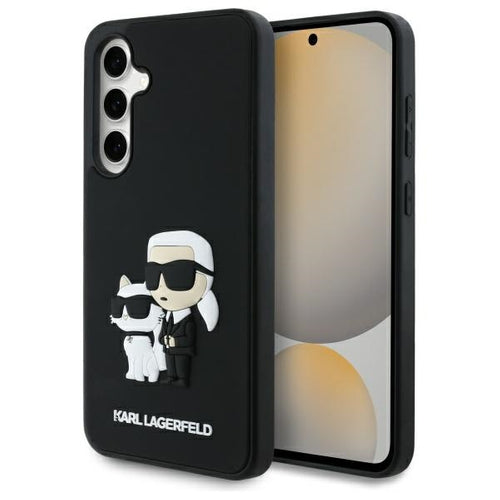 Karl Lagerfeld 3D Rubber Karl&Choupette Case for Samsung Galaxy S24 FE - Black
