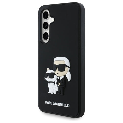 Karl Lagerfeld 3D Rubber Karl&Choupette Case for Samsung Galaxy S24 FE - Black