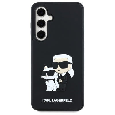 Karl Lagerfeld 3D Rubber Karl&Choupette Case for Samsung Galaxy S24 FE - Black