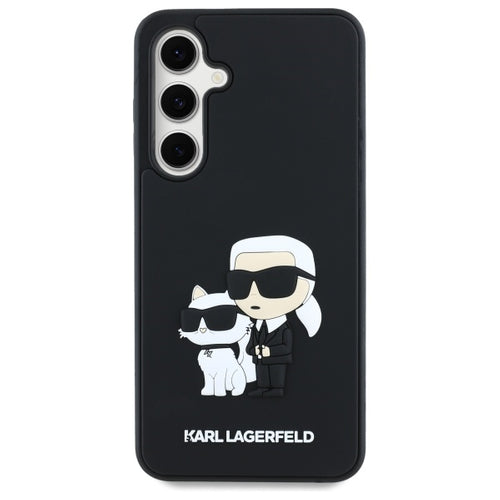 Karl Lagerfeld 3D Rubber Karl&Choupette Case for Samsung Galaxy S24 FE - Black
