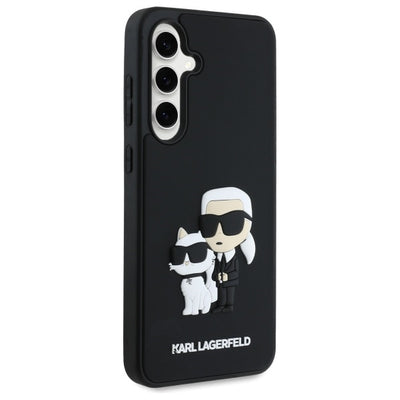 Karl Lagerfeld 3D Rubber Karl&Choupette Case for Samsung Galaxy S24 FE - Black
