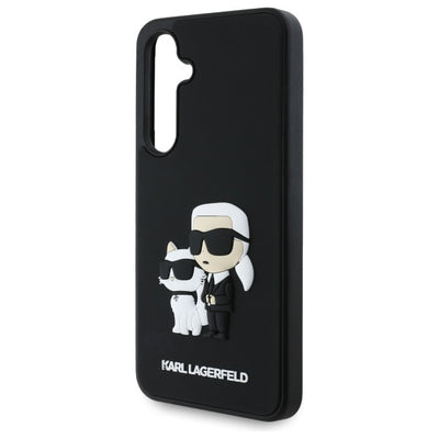 Karl Lagerfeld 3D Rubber Karl&Choupette Case for Samsung Galaxy S24 FE - Black