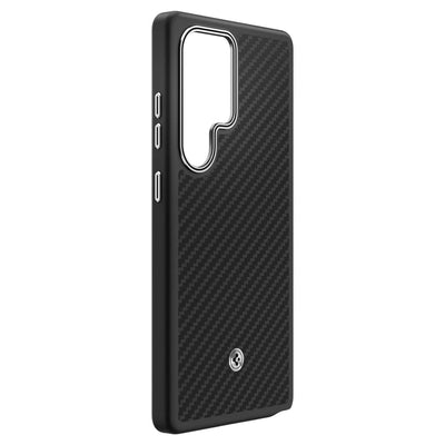 Spigen Enzo Aramid GP-FPS938PGABW Silicone Case with Built-in MagFit Ring for Samsung Galaxy S25 Ultra - Black