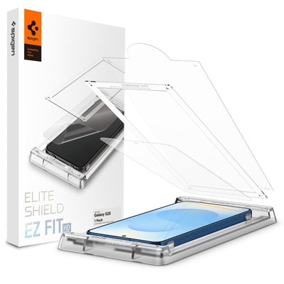 Spigen ELITE SHIELD EZ FIT Hybrid Glass for Samsung Galaxy S25 - Transparent