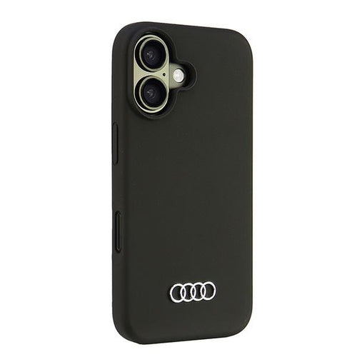 Audi Silicone Case iPhone 16 6.1" black/black hardcase AU-LSRIP16-Q3/D1-BK