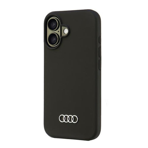 Audi Silicone Case iPhone 16 6.1" black/black hardcase AU-LSRIP16-Q3/D1-BK