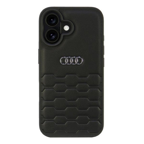 Audi Synthetic Leather iPhone 16 6.1" black/black hardcase AU-TPUPCIP16-GT/D2-BK
