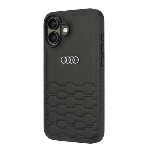 Audi Synthetic Leather iPhone 16 Plus 6.7" black/black hardcase AU-TPUPCIP16M-GT/D2-BK