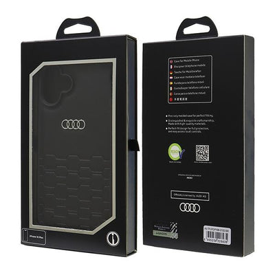 Audi Synthetic Leather iPhone 16 Plus 6.7" black/black hardcase AU-TPUPCIP16M-GT/D2-BK