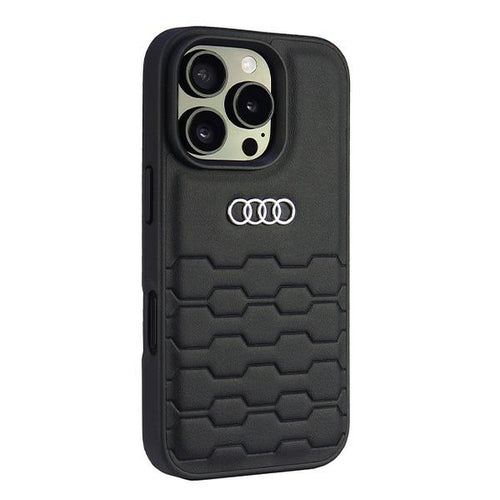 Audi Synthetic Leather iPhone 16 Pro 6.3" black/black hardcase AU-TPUPCIP16P-GT/D2-BK