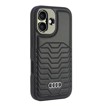 Audi Synthetic Leather MagSafe iPhone 16 6.1" black/black hardcase AU-TPUPCMIP16-GT/D3-BK