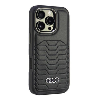 Audi Synthetic Leather MagSafe iPhone 16 Pro 6.3" black/black hardcase AU-TPUPCMIP16P-GT/D3-BK