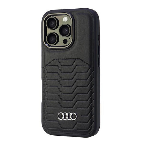 Audi Synthetic Leather MagSafe iPhone 16 Pro 6.3" black/black hardcase AU-TPUPCMIP16P-GT/D3-BK