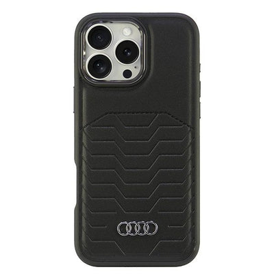 Audi Synthetic Leather MagSafe iPhone 16 Pro Max 6.9" black/black hardcase AU-TPUPCMIP16PM-GT/D3-BK