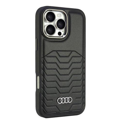 Audi Synthetic Leather MagSafe iPhone 16 Pro Max 6.9" black/black hardcase AU-TPUPCMIP16PM-GT/D3-BK