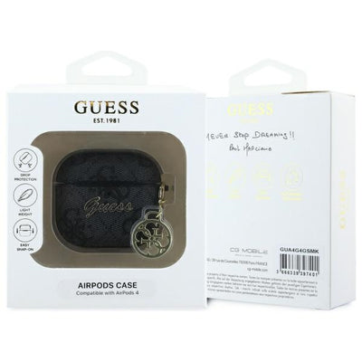 Guess GUA4G4GSMK AirPods 4 cover black/black 4G Charm Collection