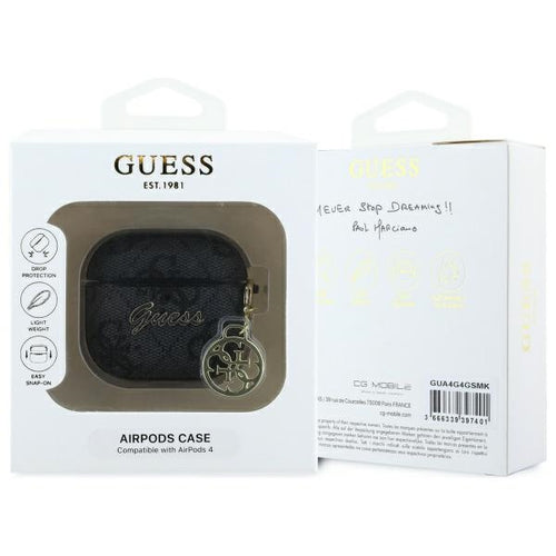 Guess GUA4G4GSMK AirPods 4 cover black/black 4G Charm Collection