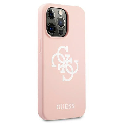 Guess Silicone 4G Logo Case for iPhone 13 Pro Max 6.7" - Pink
