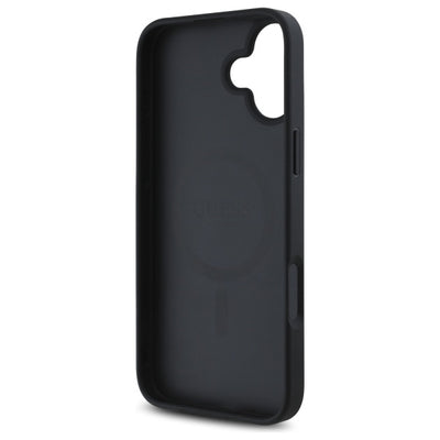 Guess GUHMP16SP4ROPEMCK iPhone 16 6.1" black/black hardcase 4G Flowers Print MagSafe