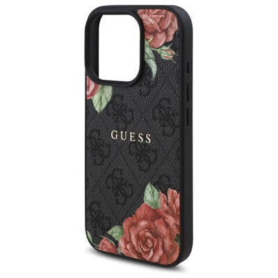 Guess GUHMP16XP4ROPEMCK iPhone 16 Pro Max 6.9" black/black hardcase 4G Flowers Print MagSafe